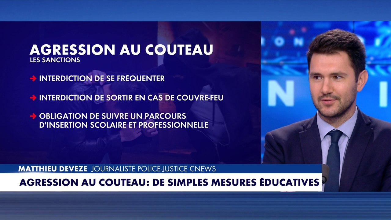 Agression au couteau : de simples mesures éducatives