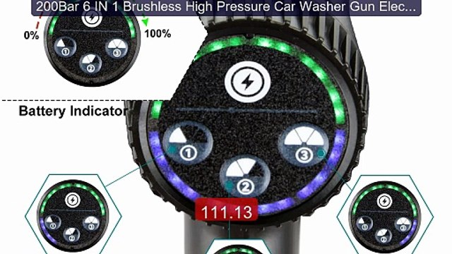 200Bar 6 IN 1 Brushless High Pressure Car Washer Gun Electric ... Hot Deal 2026 | Limited Offer!