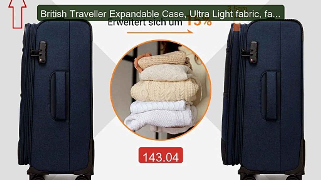 British Traveller Expandable Case, Ultra Light fabric, fabric ... -- Best Buy 2026 | Great Quality!