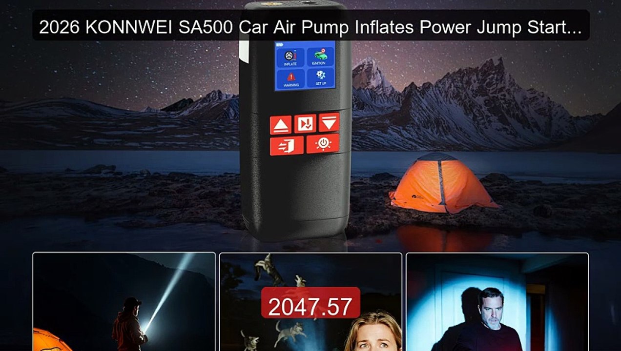2026 KONNWEI SA500 Car Air Pump Inflates Power Jump Starter 10400mA... -- Top Rated 2026 | Buy Now!