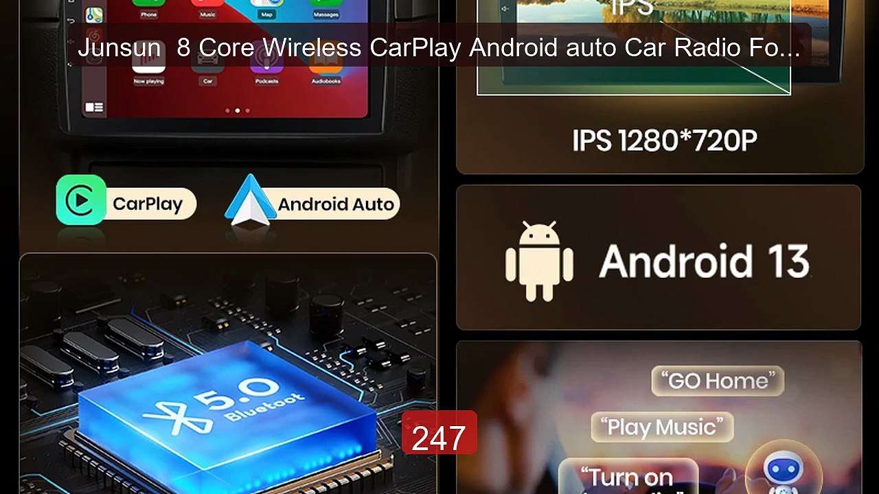 Junsun  8 Core Wireless CarPlay Android auto Car Radio For To... -- Amazing Value 2026 | Must Have!