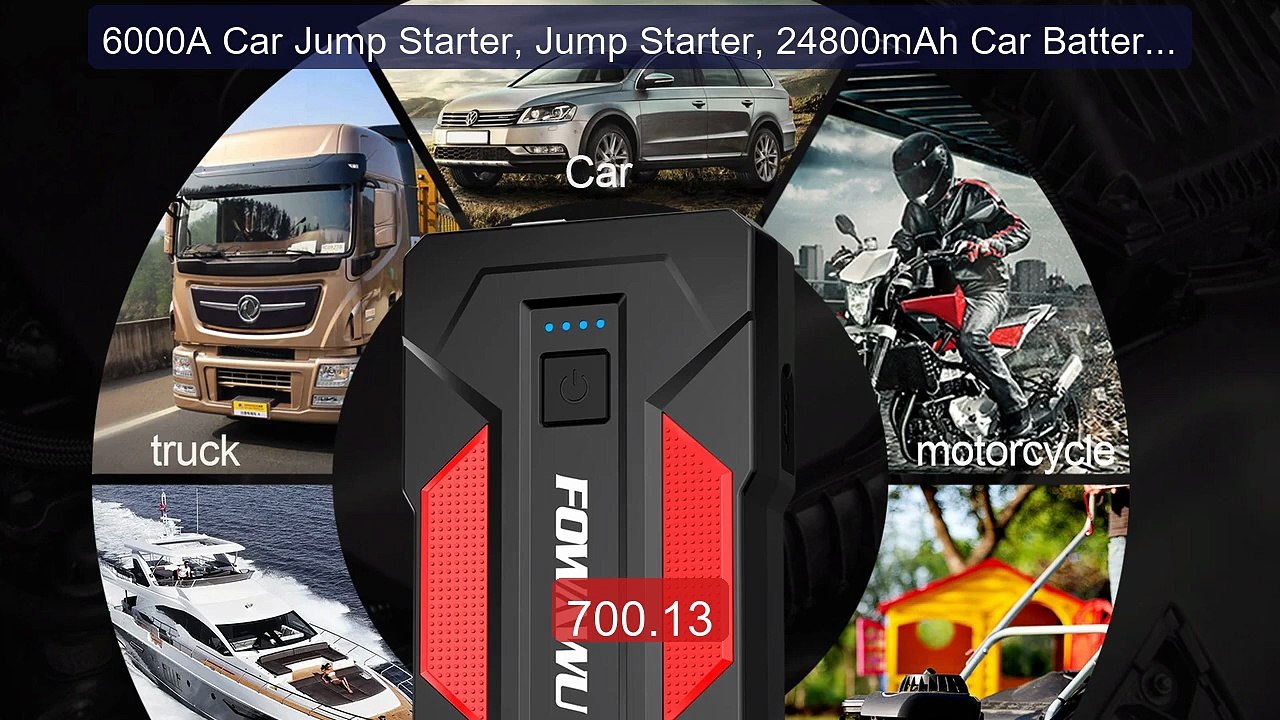 6000A Car Jump Starter, Jump Starter, 24800mAh Car Battery Jump Sta... -- Top Rated 2026 | Buy Now!