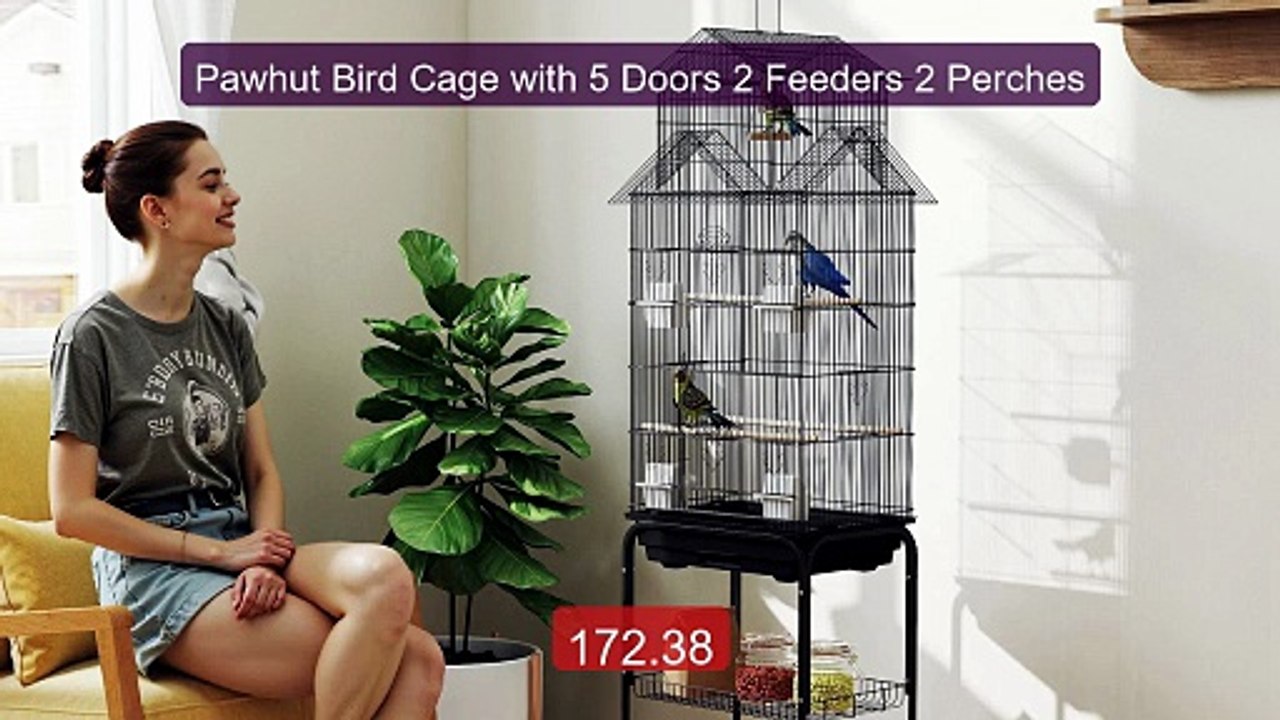 Pawhut Bird Cage with 5 Doors 2 Feeders 2 Perches -- Best Deal 2026 | Shop Now!