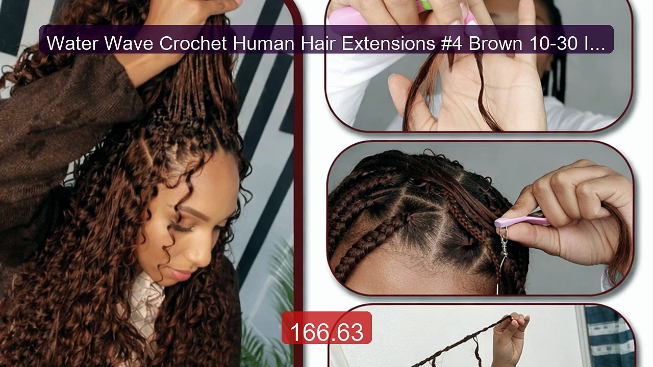 Water Wave Crochet Human Hair Extensions #4 Brown 10-30 Inch Pre-Se... -- Top Rated 2026 | Buy Now!