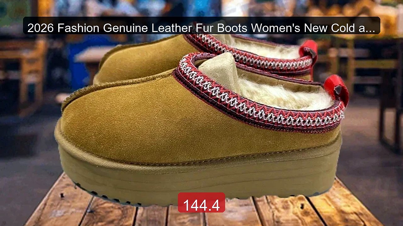 2026 Fashion Genuine Leather Fur Boots Women's New Cold and Sn... -- Best Buy 2026 | Great Quality!