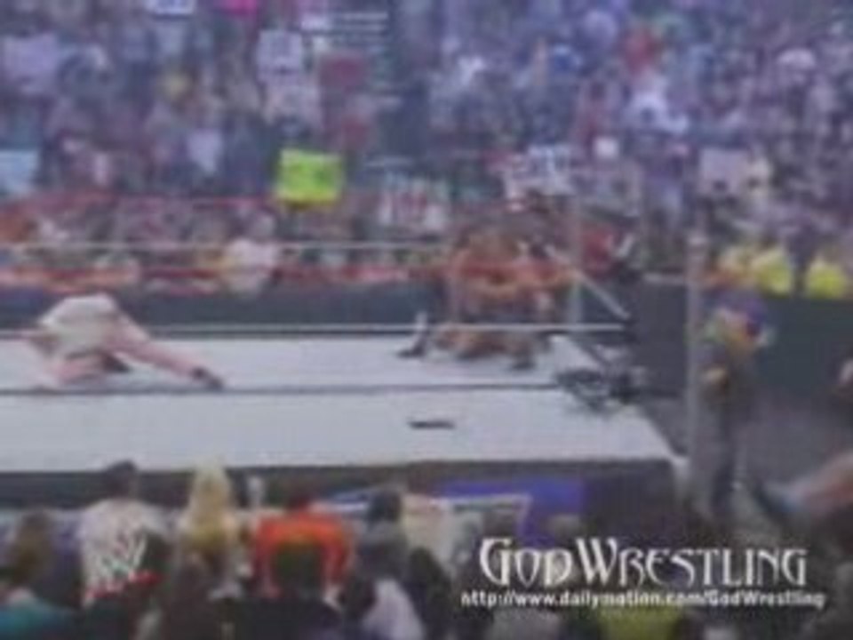 Edge attacks Festus after the match 07/04/08