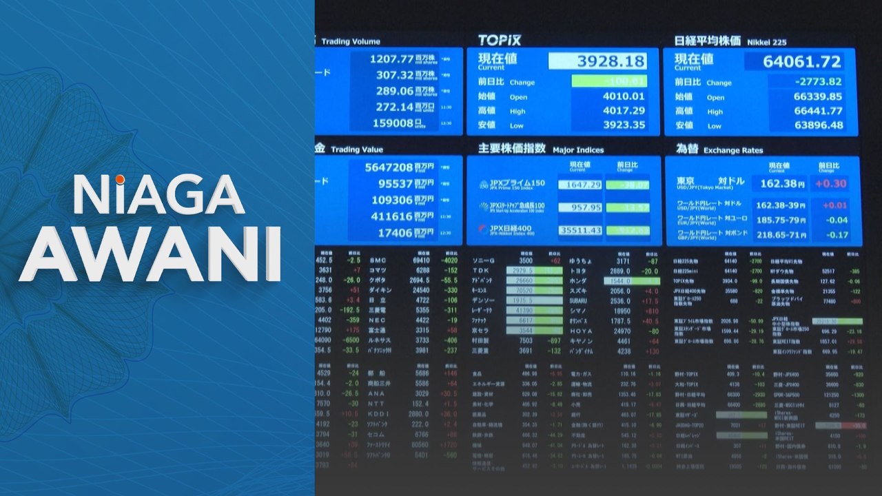 Saham Nikkei Jepun jatuh lebih 5 peratus akibat konfklik