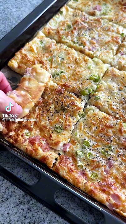Herzhafter Pfannkuchen vom Blech