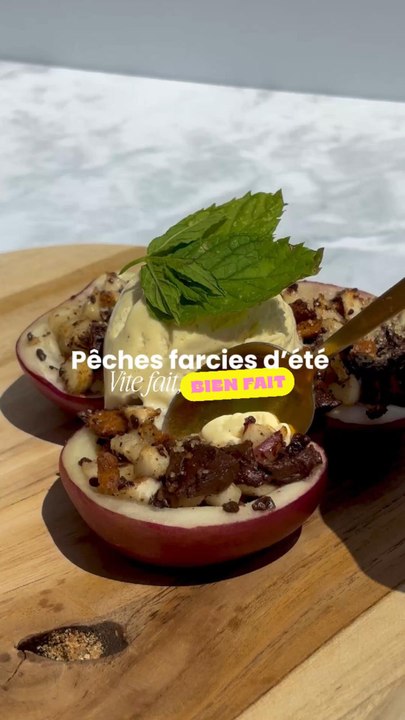 Pêches Farcies d'été