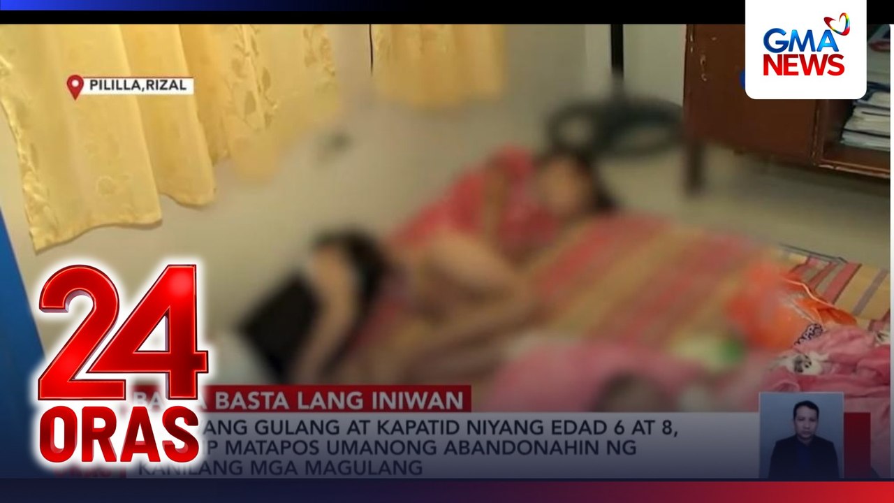 8-buwang gulang at kapatid niyang edad 6 at 8, sinagip matapos umanong abandonahin ng kanilang mga magulang | 24 Oras