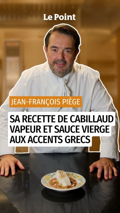 Jean-François Piège : sa recette de cabillaud vapeur et sauce vierge