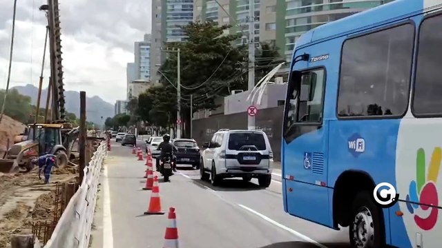 Obra do Mergulhão de Camburi entra em nova fase e reduz faixas na Norte Sul
