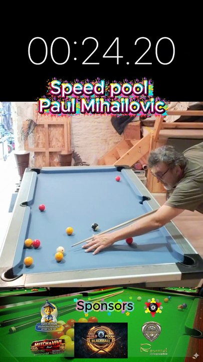 1.24.70 speed pool Paul mihailovic #8pool #blackball #billard #ultimatepool #pourtoi #fyp #fluxshorts #reels