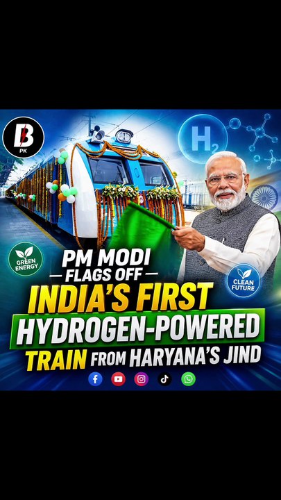 PM Modi flags off India’s first hydrogen-powered train from Haryana’s Jind