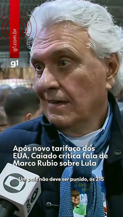 VÍDEO: Caiado diz que fala de Rubio sobre Lula foi "infeliz" e critica o tarifaço