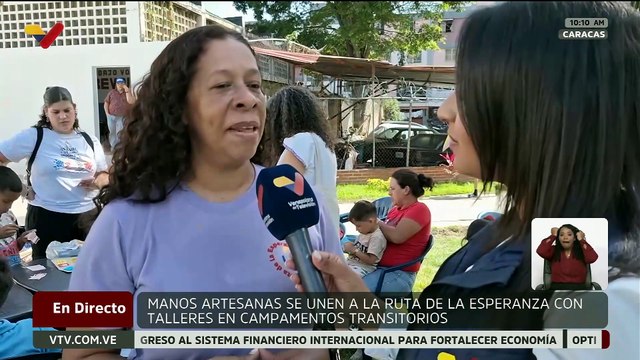 Ruta de la Esperanza brinda talleres de esparcimiento en campamentos transitorios de Caracas