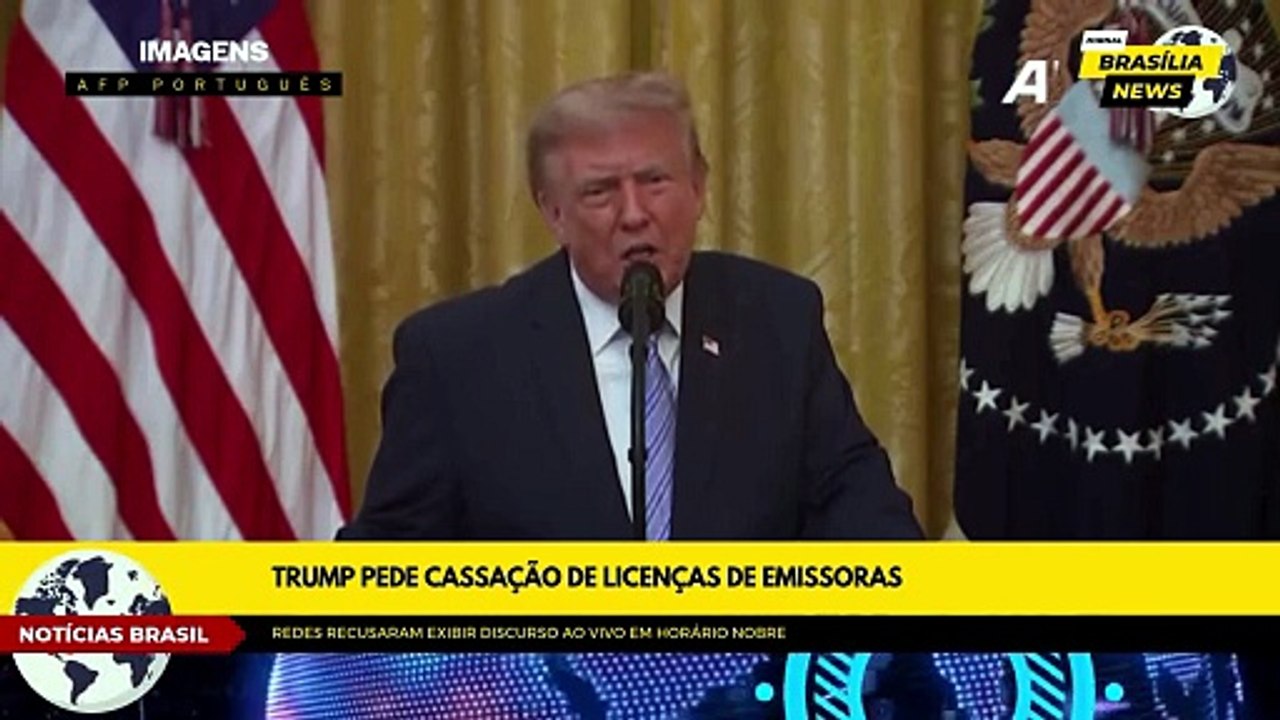 Trump Pede Cassação de Licenças de Emissoras Após Discurso Não Ser Transmitido ao Vivo