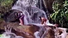 cool mountain water village life I beautiful girls
