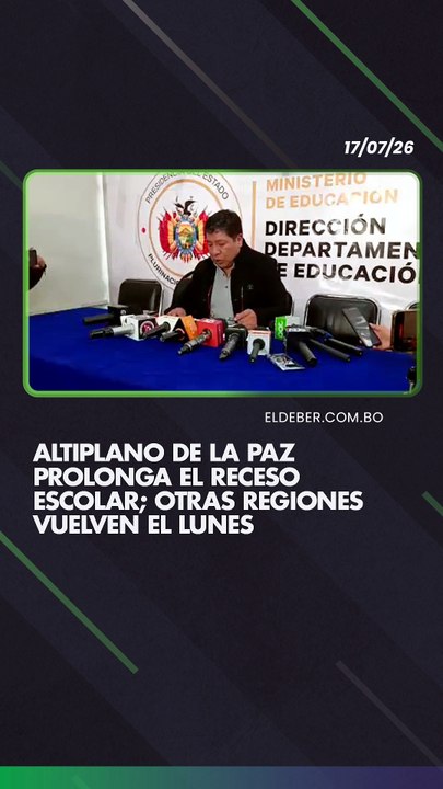 Altiplano de La Paz prolonga el receso escolar; otras regiones vuelven el lunes