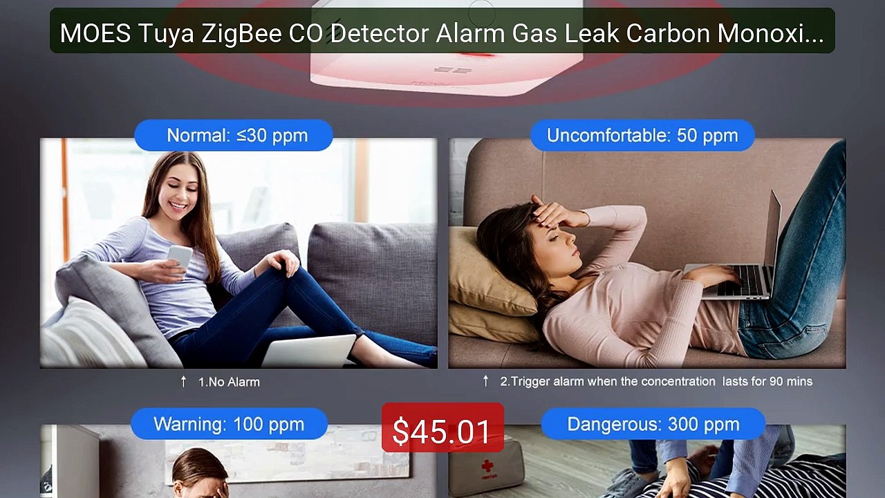 MOES Tuya ZigBee CO Detector Alarm Gas Leak Carbon Monoxide D... -- Amazing Value 2026 | Must Have!