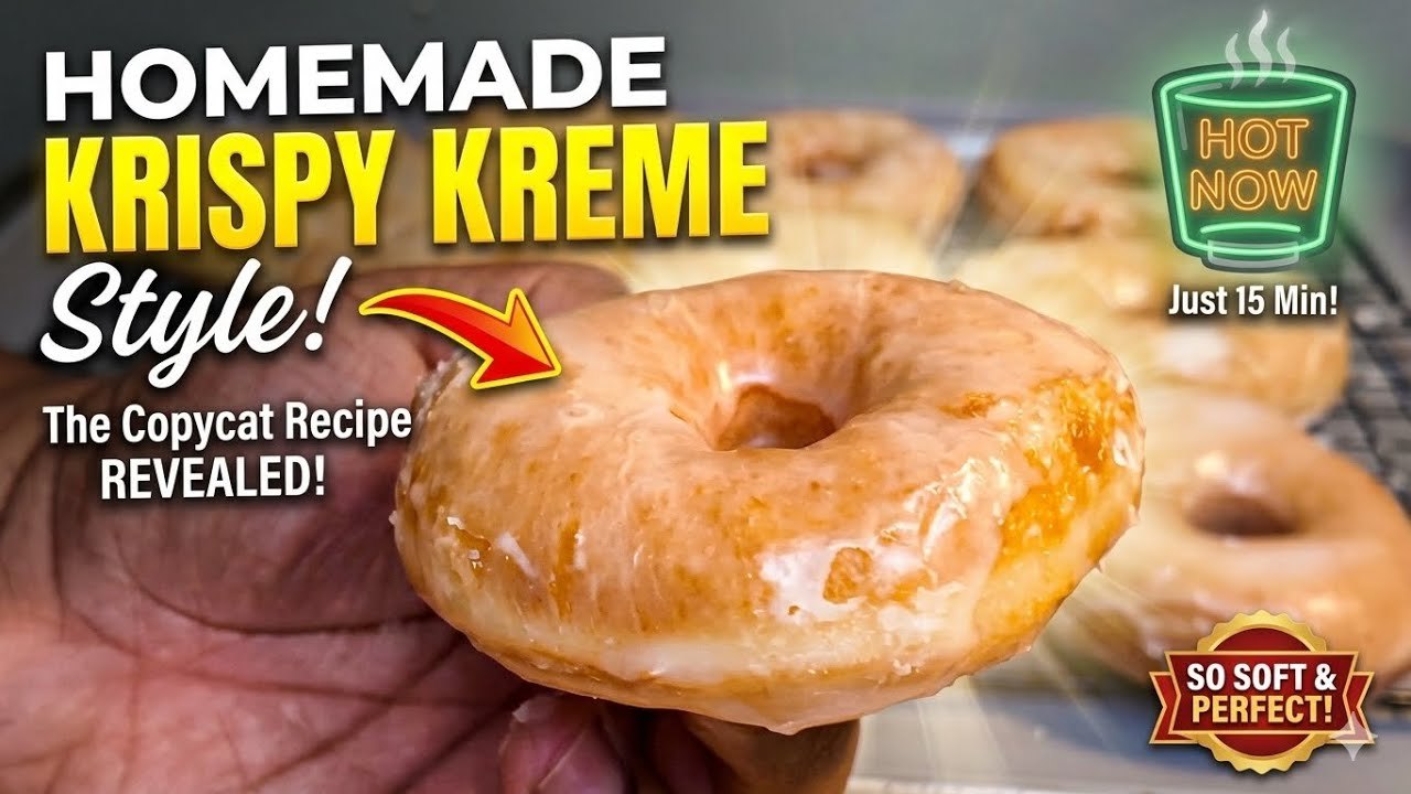 Homemade Krispy Kreme Copycat Donut Recipe (Soft & Melt-In-Your-Mouth)