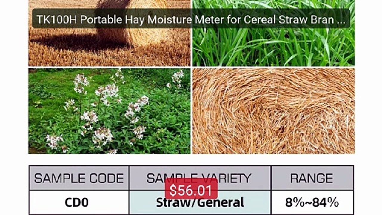 TK100H Portable Hay Moisture Meter for Cereal Straw Bran Forag... -- Hot Deal 2026 | Limited Offer!
