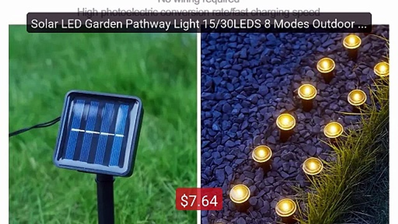 Solar LED Garden Pathway Light 15/30LEDS 8 Modes Outdoor Water... -- Hot Deal 2026 | Limited Offer!