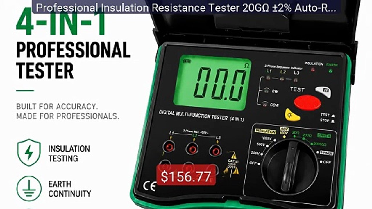 Professional Insulation Resistance Tester 20GΩ...