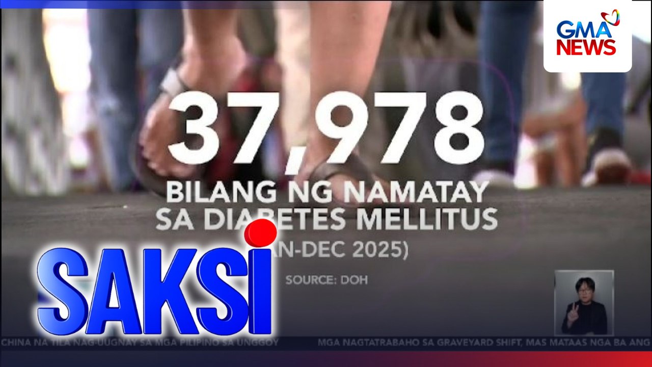 Diabetes, panlima sa mga nangungunang sanhi ng pagkamatay sa bansa noong 2025 ayon sa DOH | Saksi