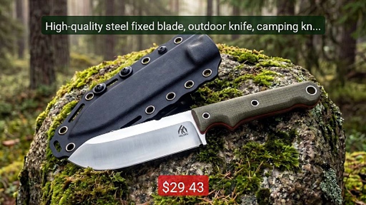 High-quality steel fixed blade, outdoor knife, camping knif... -- Top Pick 2026 | Unbeatable Price!