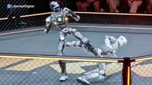 La espectacular liga de lucha de robots humanoides