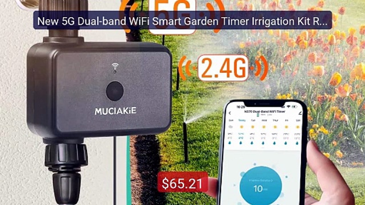 New 5G Dual-band WiFi Smart Garden Timer Irrigation Kit Remote... -- Best Buy 2026 | Great Quality!