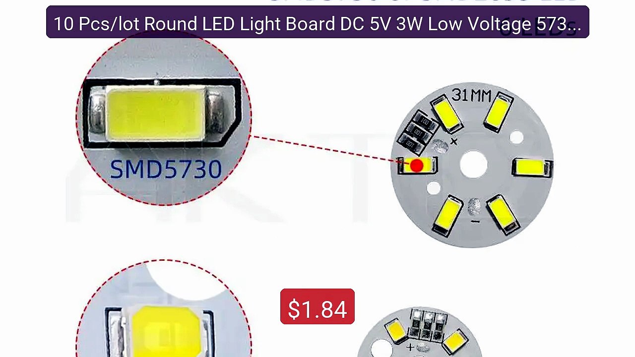 10 Pcs/lot Round LED Light Board DC 5V 3W Low Voltage 5730 28... -- Amazing Value 2026 | Must Have!