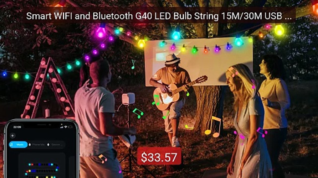 Smart WIFI and Bluetooth G40 LED Bulb String 15M/30M USB Fe... -- Top Pick 2026 | Unbeatable Price!