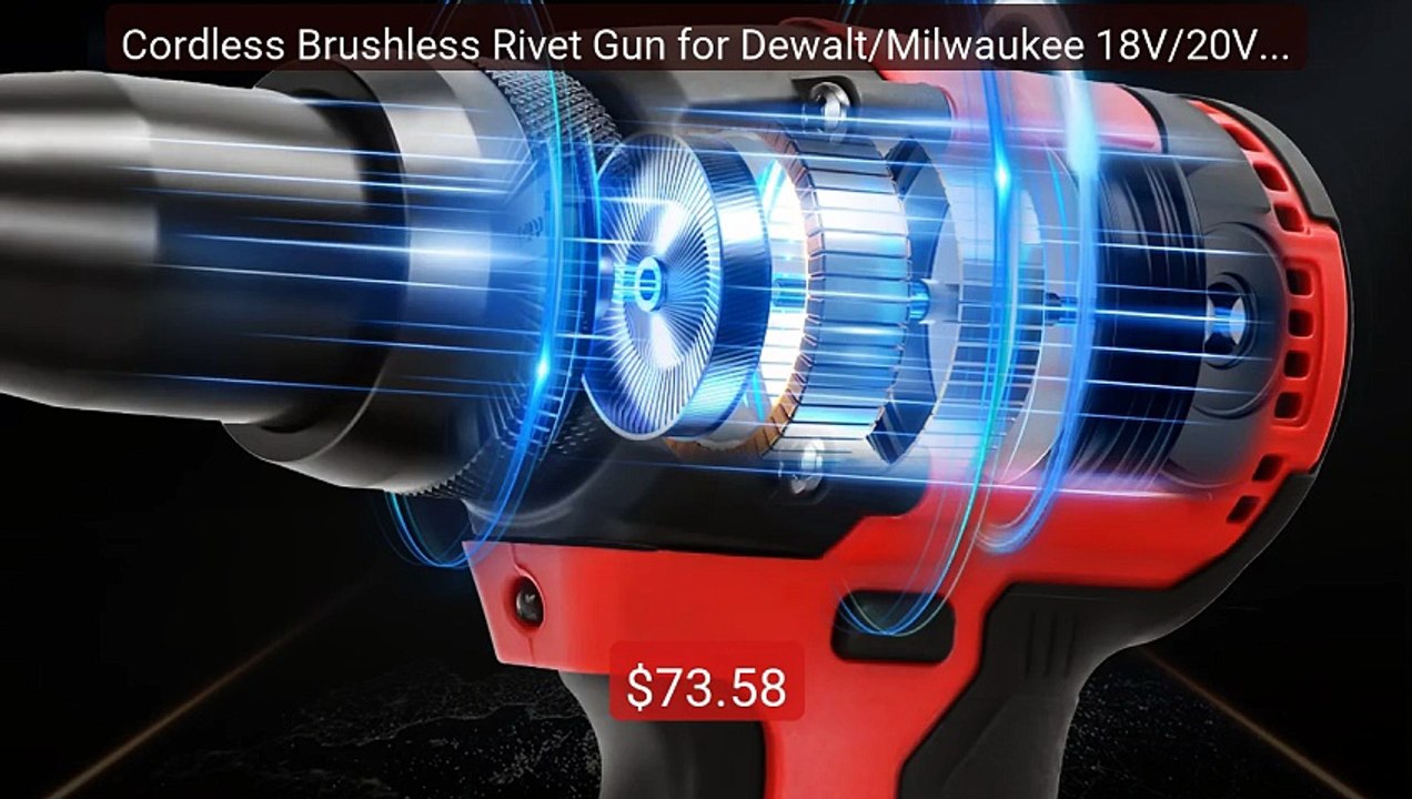 Cordless Brushless Rivet Gun for Dewalt/Milwaukee 18V/20V Batt... -- Best Buy 2026 | Great Quality!