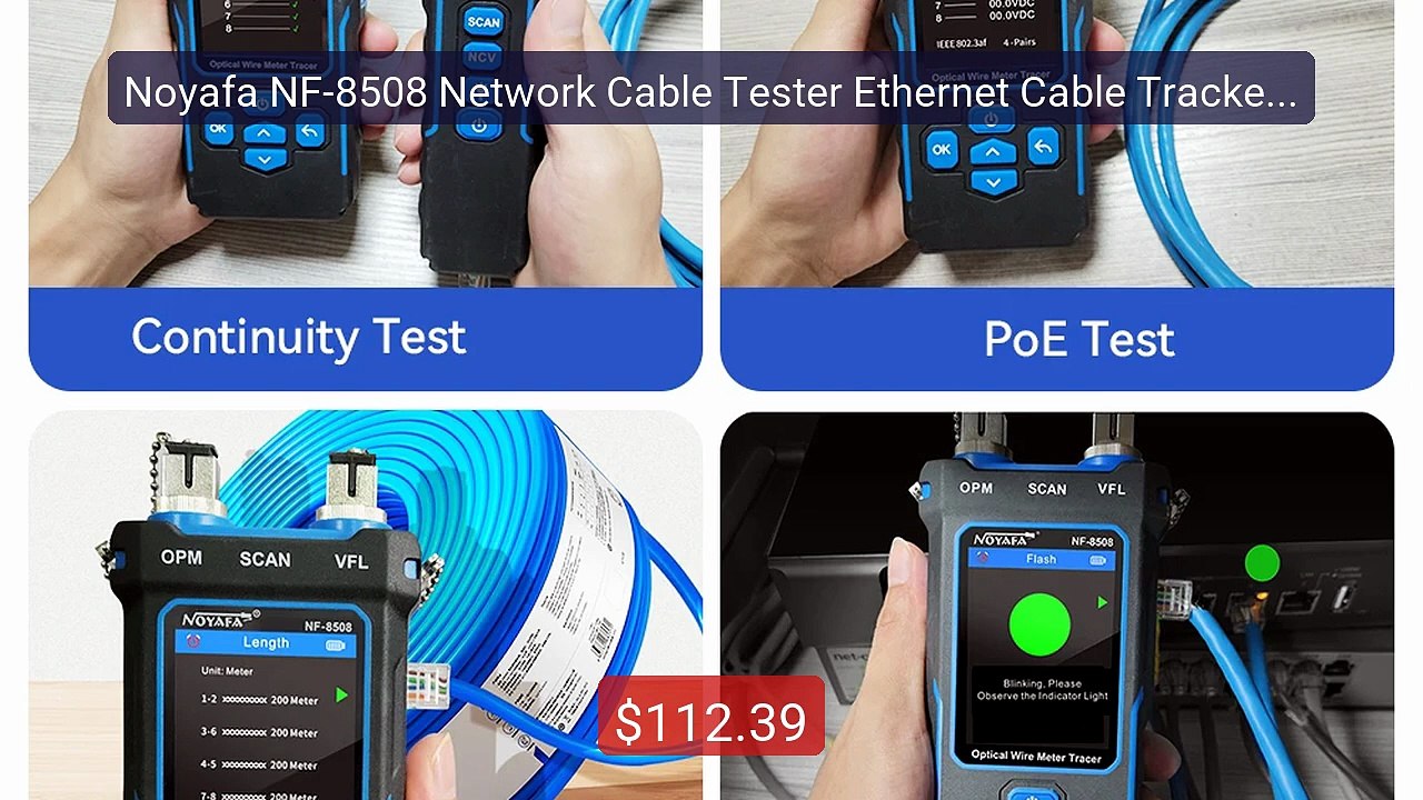 Noyafa NF-8508 Network Cable Tester Ethernet Cable Tracker wi... -- Amazing Value 2026 | Must Have!