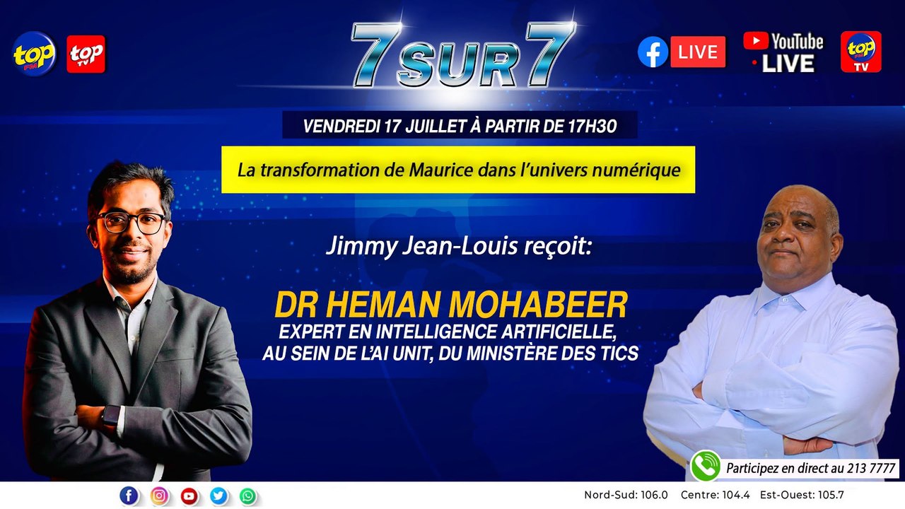 7 Sur 7 « La transformation de Maurice dans l’univers numérique »