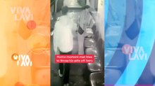 Hombre intenta aventar a su esposa por la borda de un ferry