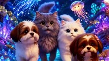 A Aventura Mágica de Boby, Chico, Fred e Kakau no Mundo dos Cristais! 🐾✨