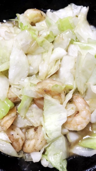 My Shrimp & Fried Cabbage Recipe