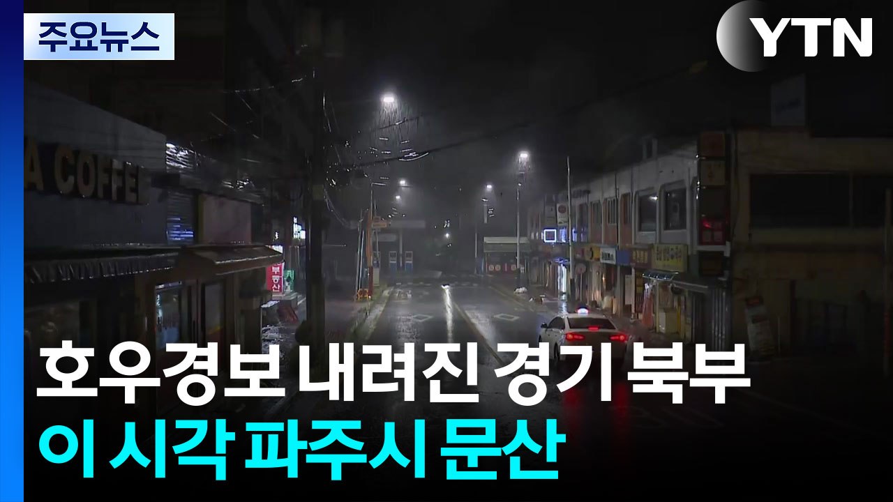 호우경보 내려진 경기 북부...이 시각 파주시 문산 / YTN