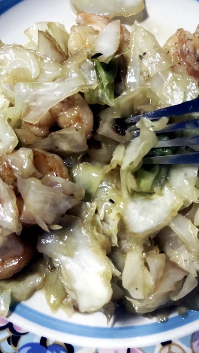 My Shrimp & Fried Cabbage Recipe