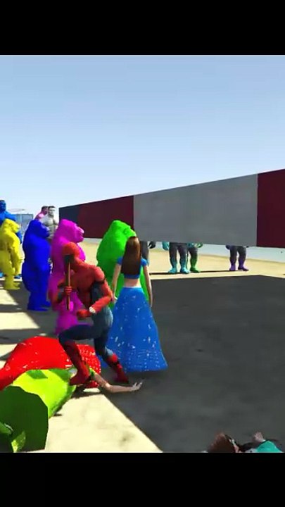 spiderman Exposed the Fake super heros 😱 | GTA 5 Shorts #gta #motupatlu #gaming #cartoon