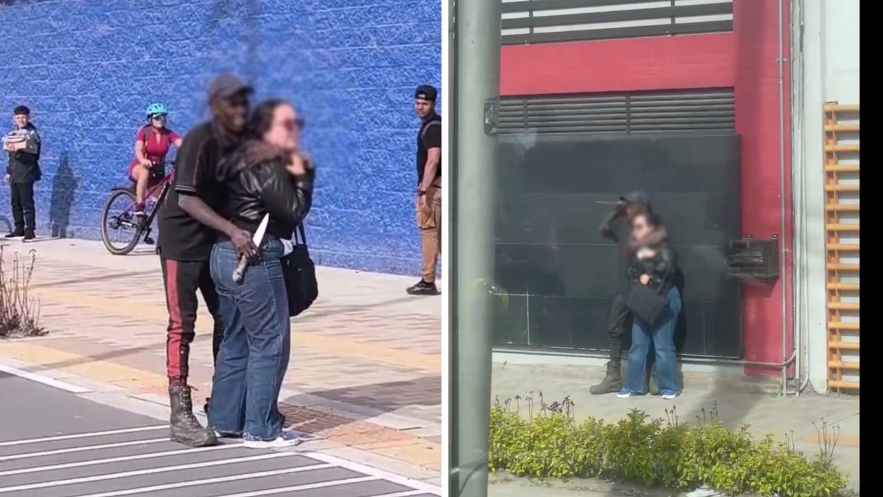 VIDEO | Ladrón tomó de rehén a su víctima, mientras la amenazaba con un cuchillo en la Av. 68
