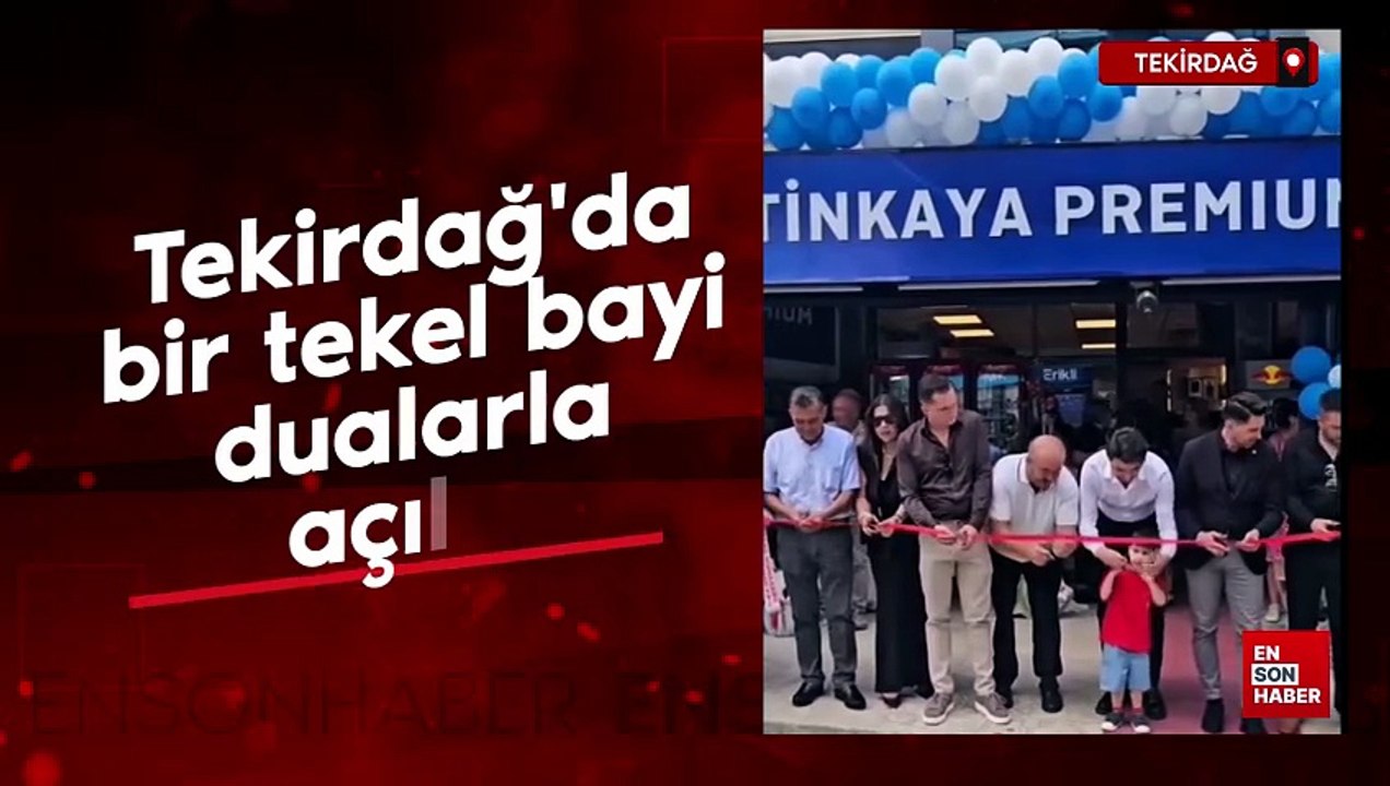 Tekirdağ'da bir tekel bayi, dualarla açıldı