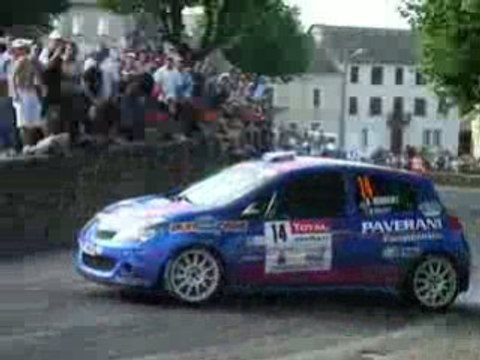 Cédric Robert Clio R3 à Moyrazès Rallye du Rouergue 2008