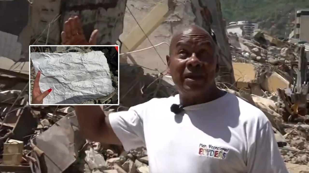 La nota que escribió entre los escombros le salvó la vida tras los terremotos en Venezuela