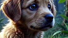A Puppy Heard a Wolf in the Dark Jungle! 😱🐺#cartoon #viral #tranding