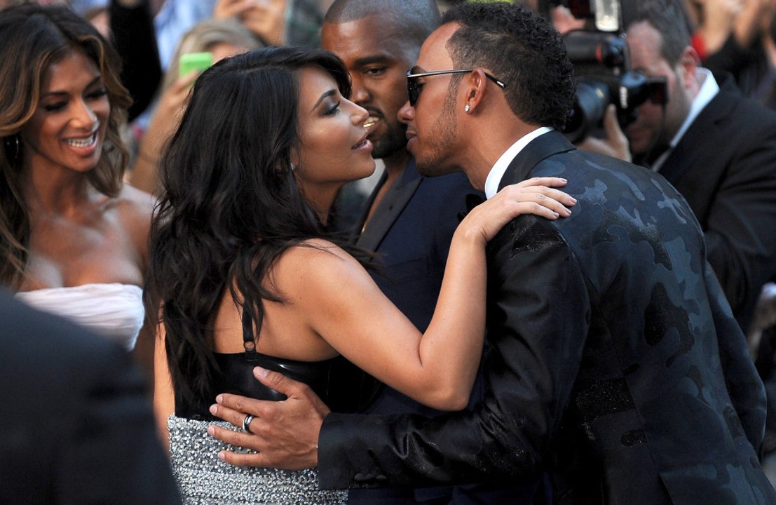 Kim Kardashian comforted by Lewis Hamilton over grandmother’s death