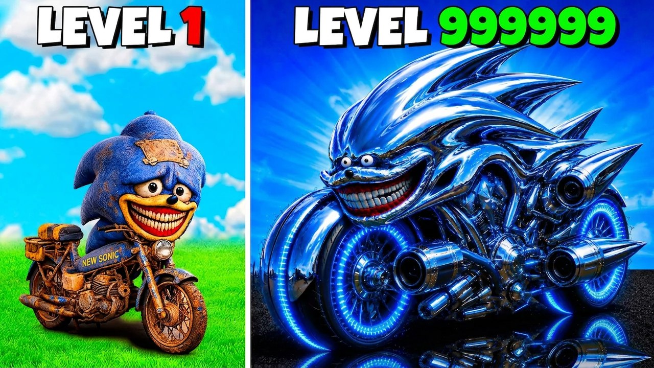 Upgrading Shin Sonic’s Bike from Level 1 to 1,000,000 in GTA 5! (Sonic Movie Mod)